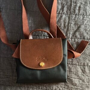 Brown and Black Mini Backpack